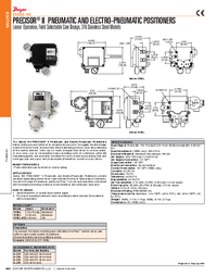Thumbnail of document Data Sheet - 165 - Precisor II Pneumatic and Electro-Pneumatic Positioner